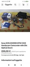 Sony HANDYCAM VIDEOCAMERA NTSC con 20x zoom ottico-trasferimento video DVD105