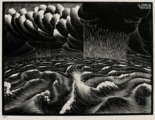 Maurits Cornelis Escher: Il Secondo Giorno della Creazione Archivio Stampa d'Arte Qualità