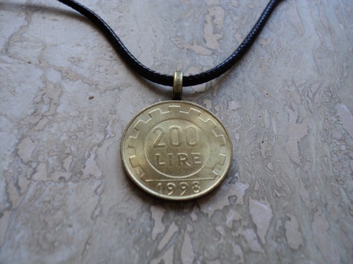 Collana moneta italia 200 lire - collana,