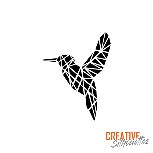 Stencil colibrì geometrico - geometrico,