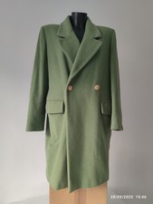 Cappotto in lana e seta verde oliva – Vintage firmato Nixmar by Lancetti