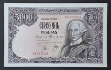 Spagna España 5000 pesetas 1976 Carlo III di Borbone SUP naturale
