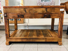 Console BAR Isola Cucina RUSTICO VISSUTO legno massello 150x80xh80 cm SU MISURA