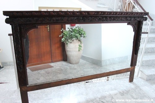 Specchiera antica con cornice - ,