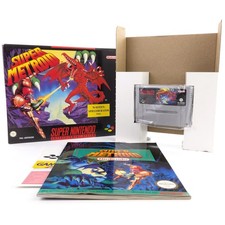 Gioco Super Nintendo: Super Metroid - SNES Big Box IMBALLO ORIGINALE no Inlay / PAL NOE tedesco