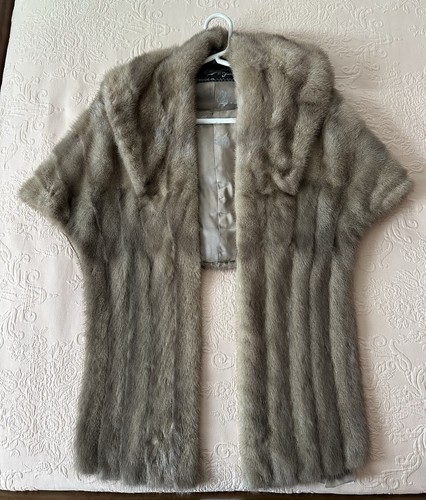 Stola pelliccia visone grigio
