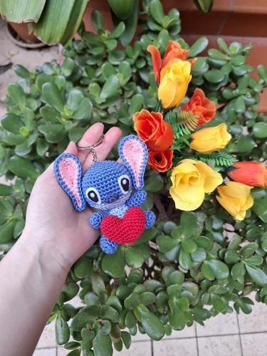 Stitch portachiavi uncinetto - stitch,