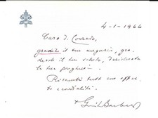 1966 VATICANO Auguri mons