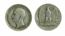 pci4605) Vittorio Emanuele III  (1901-1943) - 5 Lire Aquilino 1926