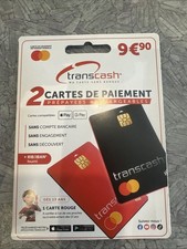 PACK CARTES TRANSCASH MASTERCARD-PREPAID BLACK AND RED CARDS