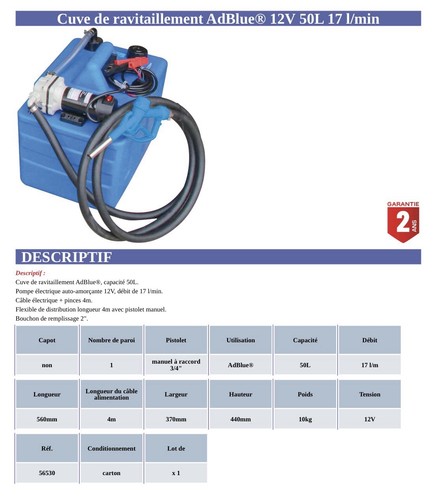 Serbatoio adblue lt - serbatoio, 50