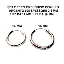 2 PEZZI ORECCHINO A CERCHIO