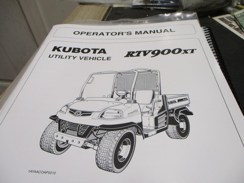 Kubota rtv900xt manuale - kubota,