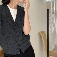 Gilet retrò lana - , donna