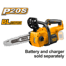 Motosega a batteria per potatura Taglia rami 12" Motore BRUSHLESS INGCO 100W 20V