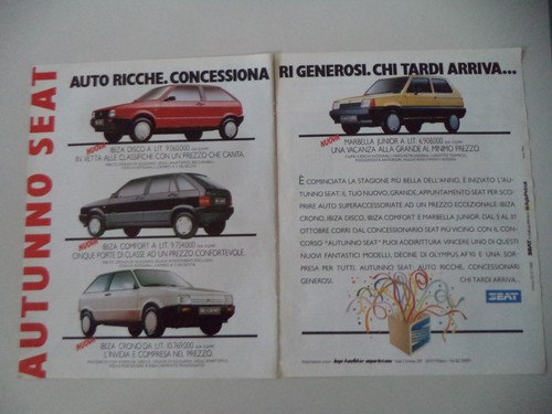 Advertising pubblicità 1988 - advertising,