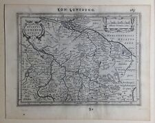 Antica Cartina geografica Bassa Sassonia Luneburgo Bremen Germania Bertius 1616