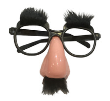 CARNEVALE HALLOWEEN OCCHIALI BUFFI SCHERZO CON NASO E BAFFI FUNNY GLASSES 11266