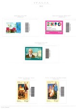 2012 Repubblica Italiana Codici a Barre Vintage Completo 49 Valori + 2 Fogli (Vini + 15