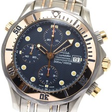 Orologio Uomo Automatico Omega Seamaster300 2296.80 Cronografo Quadrante Navy_893826