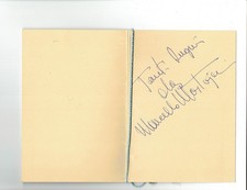 Autografo Marcello Mastroianni del 1968 Su folder dell'Hotel Cipriani di ASOLO.