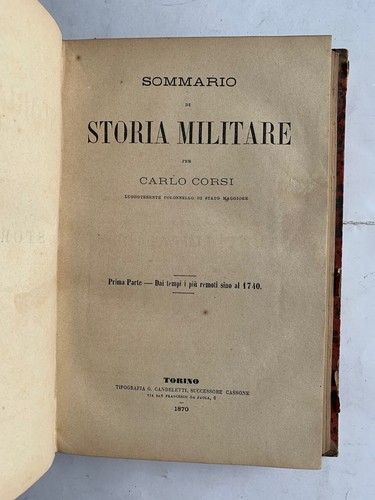 Sommario storia militare - sommario, di