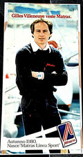 GILLES VILLENEUVE  veste  MATRAS  pubblicità d'epoca su cartoncino