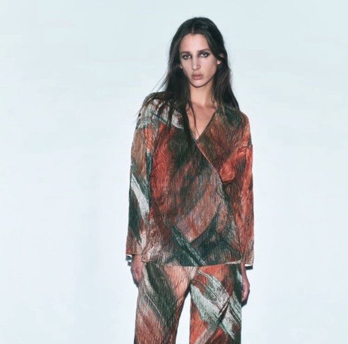Zara printed pleated kimono - printed,