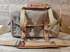 Borsa per fotocamera Billingham 225 tela kaki/pelle marrone (fodera oliva)