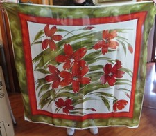 Satya Paul grande foulard stola scialle 100% seta copri spalle cm 114x114