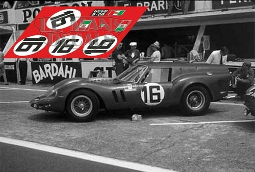 Decalcomanie ferrari 250 - ferrari, gt