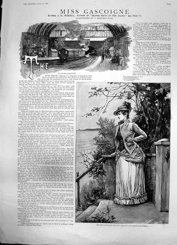Vecchia stampa miss gascoigne - stampa,