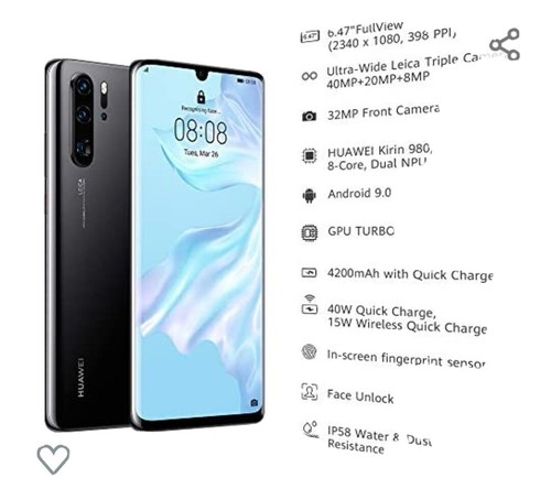 Huawei p30 ele - -, gb