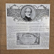 Cimelio di Mazzini con firma