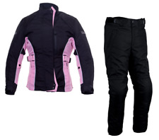 Tuta completo moto cordura giacca giubbotto + pantaloni femminile e protezioni