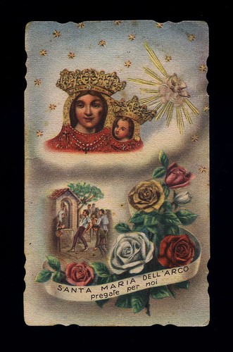 Santino holy card - card, madonna