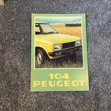 Peugeot 104 GL SL UK Market