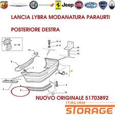 LANCIA LYBRA REAR RIGHT BUMPER