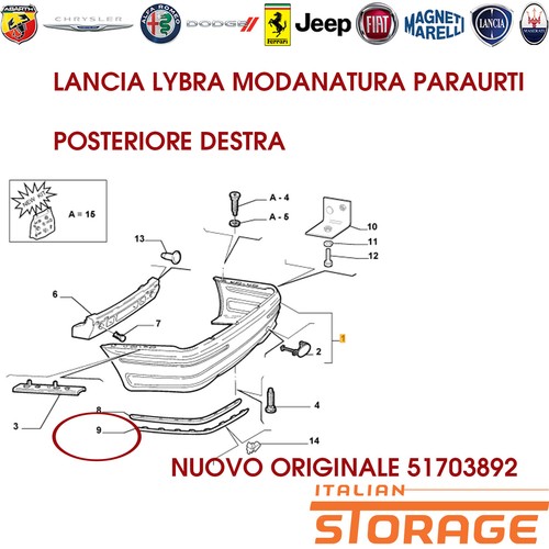 Lancia lybra modanatura - lancia,
