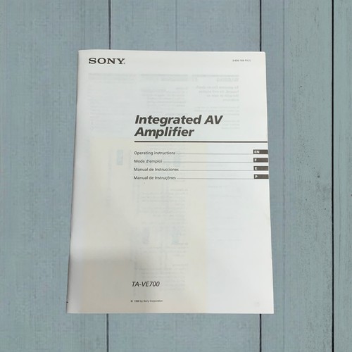 Sony ve700 manuale - sony, ta-ve700