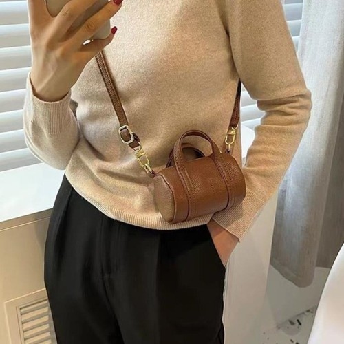 Brown mini underarm - underarm, pu