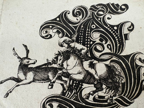 Stampa antica bulino caccia - stampa,