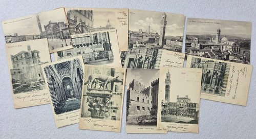 Cartolina siena lotto pezzi - siena,