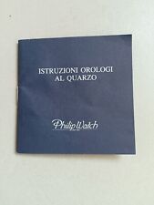 PHILIP WATCH Libretto istruzioni orologio quarzo ITA