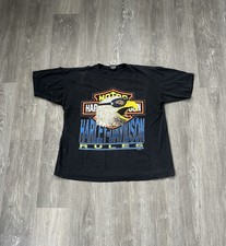 T-shirt motociclista Harley Davidson Rules vintage anni 90