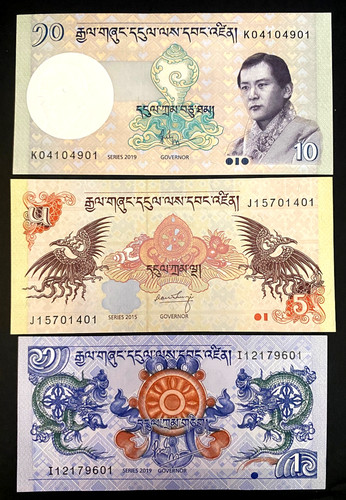 Bhutan 10 ngultrum - bhutan, 1,5,10