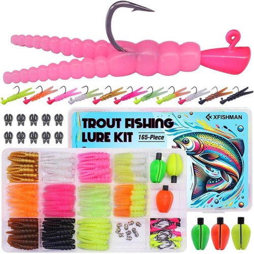 Kit esca trota 165 pezzi - esca, per
