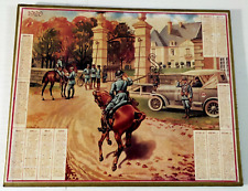 Calendario Francese del 1920. sul retro cartina della Francia. 26 X 21 cm.