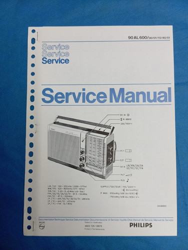 Radio philips 90al600 vintage - philips,
