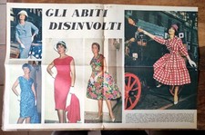 MODA ABITI PAGINA GIORNALE RETRÒ VINTAGE PAGE EVA ITALY Leggere descrizione 